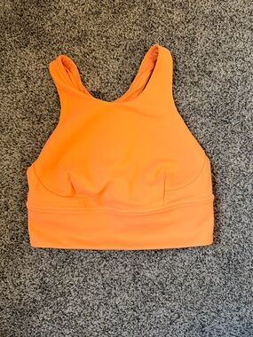 Lululemon Women's High-Neck Orange Sports Bra